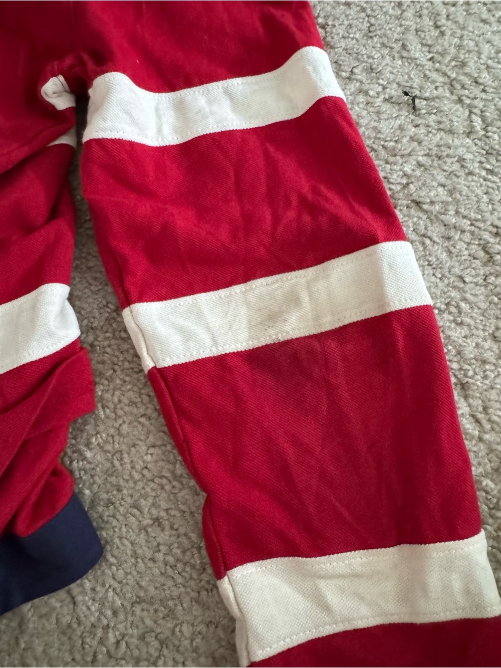 U.S. Polo Assn. Red and Cream Rugby Polo with Crest - Picture 12 of 12